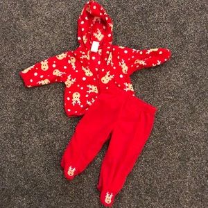 2pc Soft Fleece Reindeer Outfit